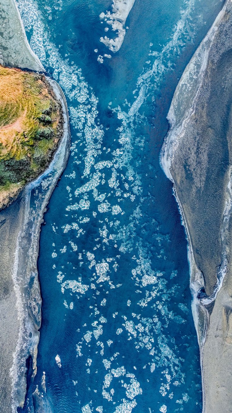 Ice river from above, Iceland
