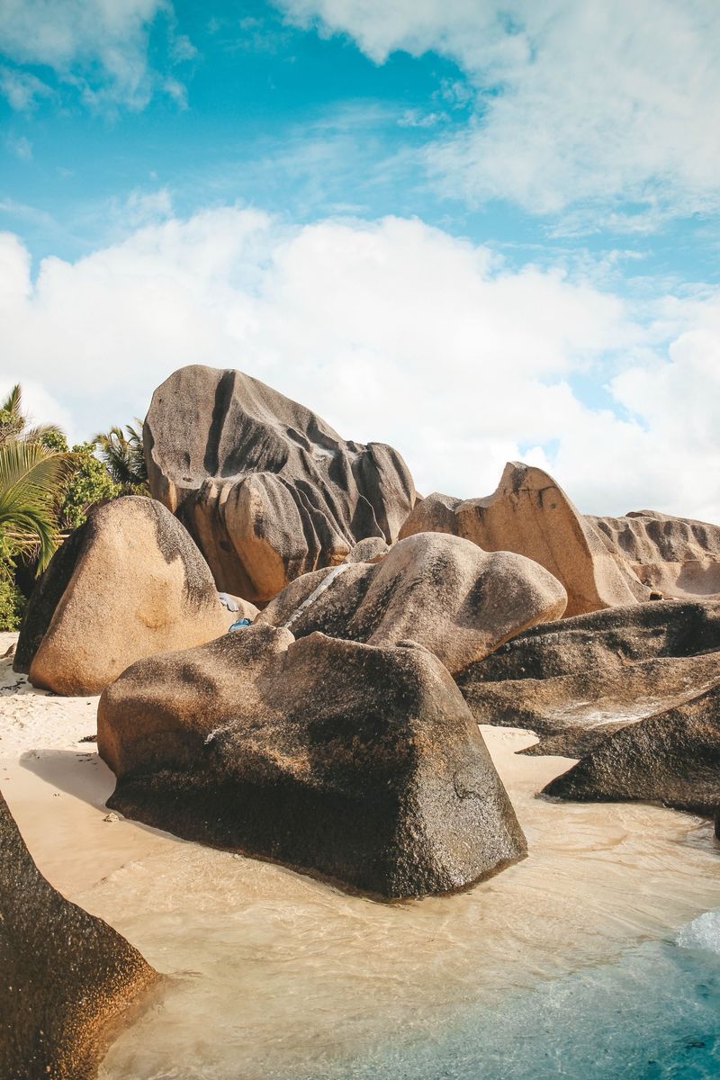 Sculpted granite boulders at Anse Source d'Argent, Seychelles